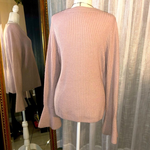 Madewell Ruffle Cuff Pullover Sweater sz L - Picture 8 of 9